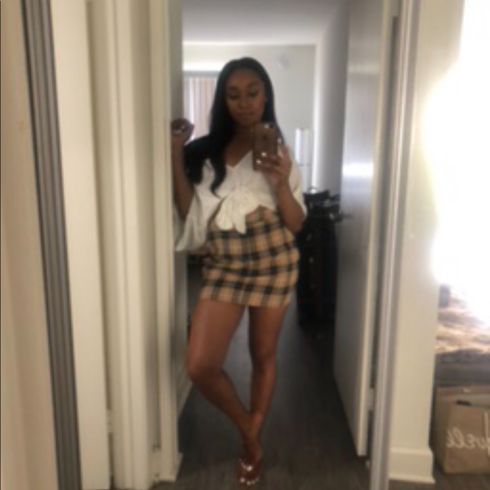 Bottoms (for sale) two piece skirt and crop top